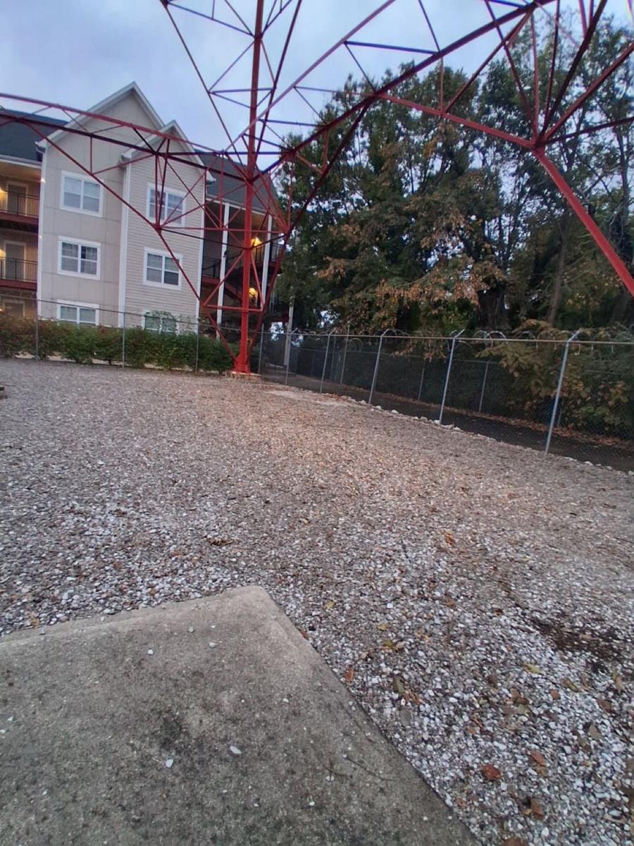 Gravel lot cleared after old shed removal and cleanup